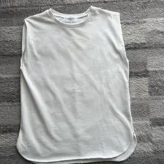 OPAQUE.CLIP ホワイト ノースリーブ Tシャツ