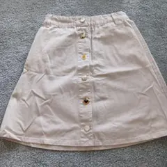 【as know as】ボタンデザインベージュスカート