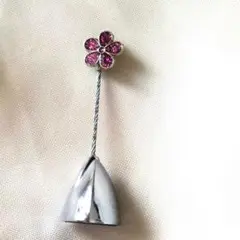 シルバー 花モチーフ インテリア小物　クリップスタンド
