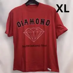 Diamond スケートボードチーム Tシャツ レッド