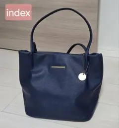 index ネイビー トートバッグ