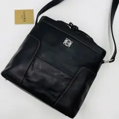未使用級✨ LOEWE ロエベ ショルダーバッグ アナグラム ロゴ金具 ブラック