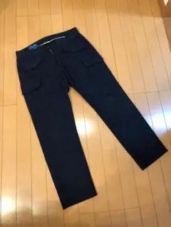 【SALE】 アンクル丈カーゴパンツ ネイビー イタリア製M(46)