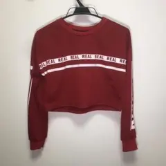 クロップドTシャツ 赤色