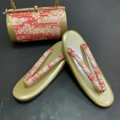 お振袖などに 草履バッグセット フリーサイズ