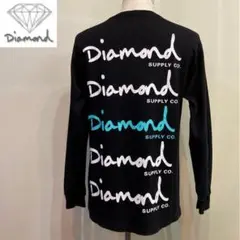 ダイヤモンド サプライ ロゴ プリント ロンT ブラック Lサイズ