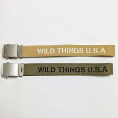 未使用品 ワイルドシングス ステンシルGIベルト カーキ