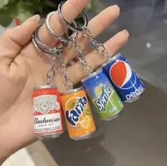 キーホルダー　ペプシ　ファンタ　バドワイザー スプライト　新品　セット