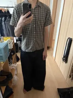 短丈 チェックシャツ
