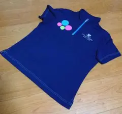 【訳あり】courrègesクレージュレディースモックネックジップアップシャツM