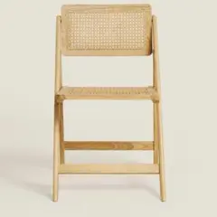 最終値下げ　ZARA home ザラホーム　ダイニングチェア(2021年製終売) ザラホーム ZARA HOME ラタン＆ウッド フォールディングチェア