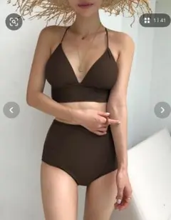 ブラウン セパレート水着 Mサイズ