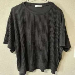 chocol raffine robe 半袖プリーツトップス ブラック