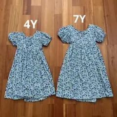 おそろい小花柄ワンピース2枚セット