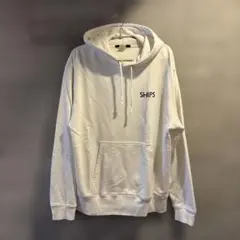 SHIPS シップス　フーディ　プルオーバー　ホワイト　メンズMサイズ