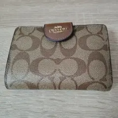 COACH 二つ折り財布 ブラウン