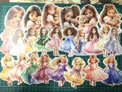 ダイカット素材　女の子　コラージュ素材 紙もの カット済み　【1】