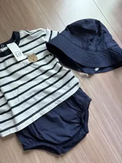 GAP ストライプ Tシャツ パンツ 帽子 ３点セット 70