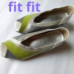 オープントゥパンプス　fit fit