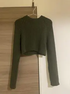 ZARA ザラ ニット グリーン ショート丈
