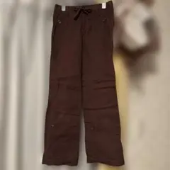 GAPダークブラウン 長ズボン ウエストドローストリング 140