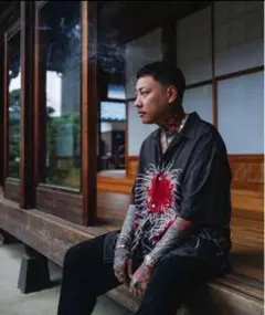 GAKKIN × BUDSPOOL 日章菊 HAWAIIAN SHIRT L