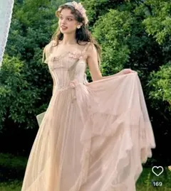 lace made レースメイド　ピンク　ワンピース　ドレス　ヴィンテージ