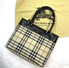 美品 BURBERRY バーバリー ミニバッグ ハンドバッグ ノバチェック