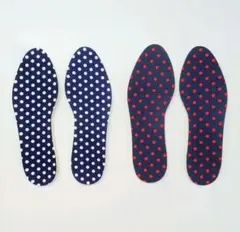 【ドット柄中敷き】2足分セット