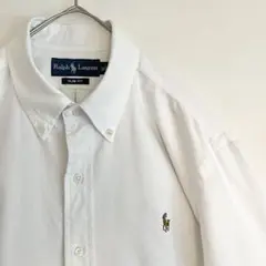 【着用感の少ない美品★人気定番】ラルフローレン長袖BDシャツ★ホワイト白L180