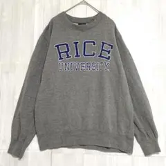 MV SPORTS クルーネック ロゴプリントスウェット　グレー　M