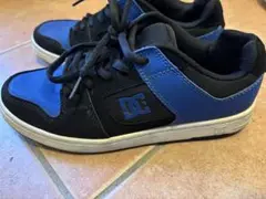 DC スニーカー ブラック/ブルー　スケシュー　25.5㎝