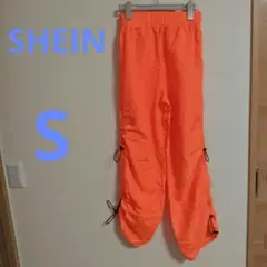 SHEIN オレンジ ワークパンツ サイドドローストリング