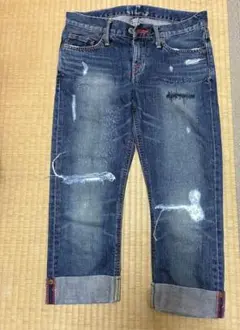 EDWIN ダメージ加工　クロップドデニム　503