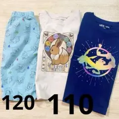ポケモン ピカチュウ イーブイ Tシャツとパンツセット 110 120
