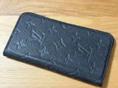 Louis Vuitton ブラック レザー 手帳型ケース