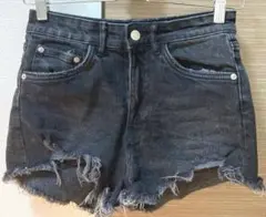 ZARA ブラック ショートパンツ 黒 ショート丈ズボン海外ガール　レディース
