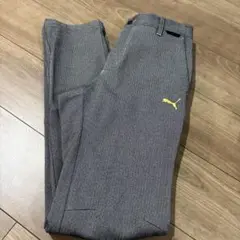 美品！PUMA ヘリンボーンパンツ グレーサイズS ウエスト74