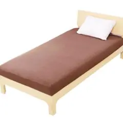 ボックスシース マイクロファイバー マットレスカバー茶色100×200