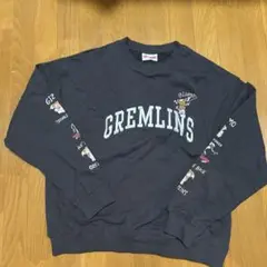 GREMLINS 刺繍 裏起毛 長袖 トレーナー L サイズ　ダルギ