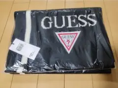 GUESS ネイビー ロゴ入りマフラー