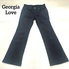ジョージアラブ　ブーツカットジーンズ　　ブーツカットデニムパンツ　黒　63
