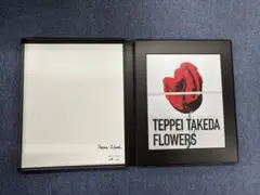 武田鉄平 作品集 FLOWERS サイン入り限定特装版 オレンジ ブラック 武田鉄平 限定200部 作品集FLOWERS 作品シート付き サイン