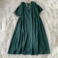 J.PRESS YORK STREET　パフスリーブロングワンピース　ゆったり