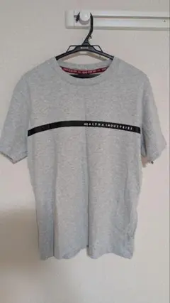ALPHA INDUSTRIES グレー Tシャツ M