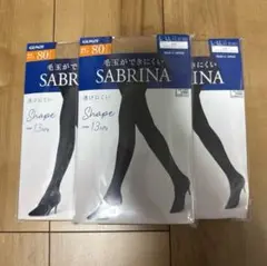 GUNZE SABRINA 80デニール タイツ L-Lサイズ 3枚セット