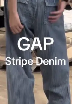 Gap バギーパンツ　ストライプ　32/30
