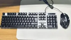新品未使用【ゲーミングデバイス】有線キーボード+有線マウス