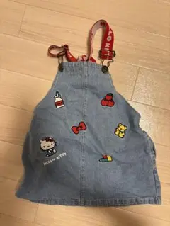 ハローキティ デニムジャンバースカート 90cm