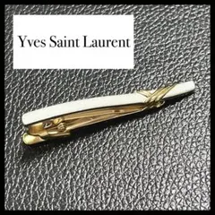 サンローラン タイピン ネクタイピン ウェーブ クリップ 波形 ロゴ 美品